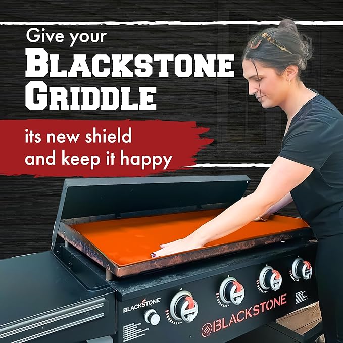 KITCHEN PERFECTION 36" Premium Silicone Griddle Cover Mat For Blackstone Griddle 36 Inch - Hermetic Protection From Rust & Debris All Year, Fits All Blackstone 36 Inch Models - Food Grade Silicone