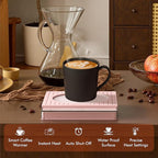 2026 New Smart Coffee Mug Warmer for Desk, Electric Cup Warmer with Auto Shut Off & Timer, 4 Temp Settings, Fast Heating Plate for Coffee, Tea, Candle Warmer, Smart Gift for Office & Home Use(Pink)