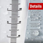 TCP Global 3 Liter (3000ml) Plastic Graduated Measuring and Mixing Pitcher (Pack of 4) - Holds 3 Quarts 0.75 Gallon - Pouring Cup, Measure & Mix Paint, Resin, Epoxy, Kitchen Cooking Baking Ingredients