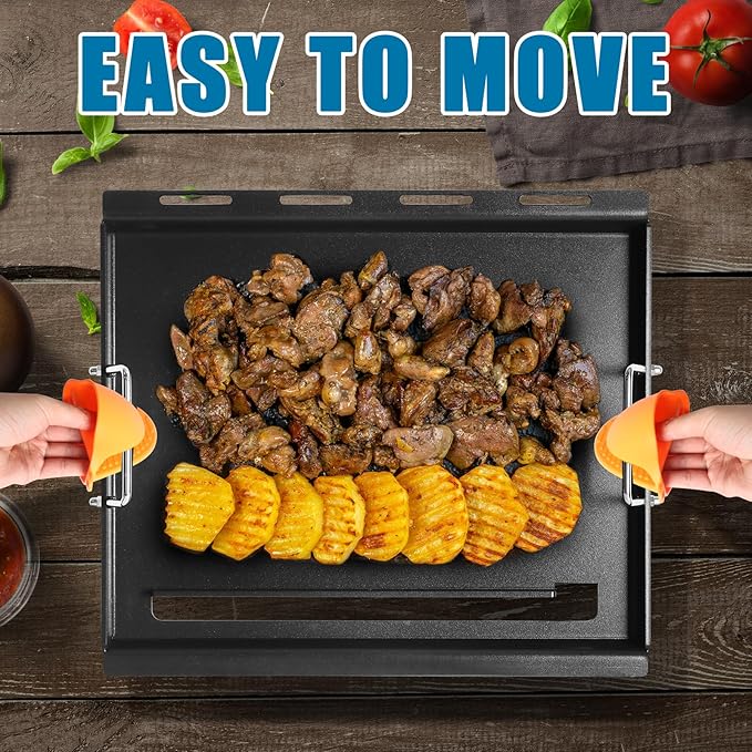 Full-Size Griddle Inserts for Weber Spirit I & II 200 Series, Nonstick Flat Top Griddle for Spirit E-210 E-220 S-210 S-220 Spirit II E-210 S-210 E-220 S-220, Griddle Replacement for Weber 7637