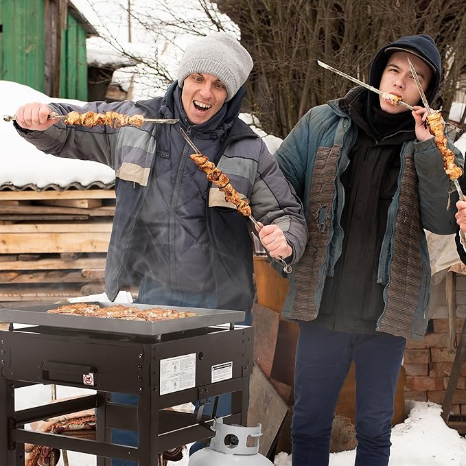 Royal Gourmet GB2000N 2 Burner Propane Gas Griddle, 23 Inch Flat Top Grill with 450 Sq. In. Cooking Area for Backyard and Tailgating, Black