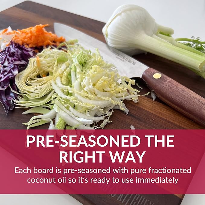 Walnut Wood Cutting Board - Made in USA - Reversible - by Virginia Boys Kitchens