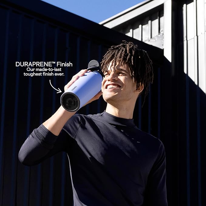 Corkcicle Sport Canteen Insulated Tumbler, Black, 32 oz – Reusable Water Bottle Keeps Beverages Cold for 25 Hours & Hot 12 Hours – Cupholder Friendly Tumbler with Screw-On Cap