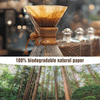 Coffee Filters, Size 04 Unbleached Cone Filters 8-12 Cup, 200 Count Disposable Natural Paper Filters, 04 Cone Filters For Pour Over and Drip Coffee Maker