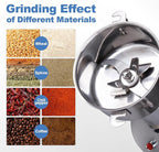 150g Grain Mill Grinder Spice Grinder Flour Mill High Speed Electric Stainless Steel Pulverizer Dry Grinding Machine for Spices Flour Wheat Corn Coffee Herbs