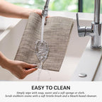 LEXMORE Placemats Set of 6 Vinyl/Plastic Woven Place Mats for Kitchen Table Indoor/Outdoor Washable Placemat Wipeable Dining Table Mats(Cappuccino)