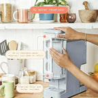 Beautiful Perfect Grind Programmable Single Serve Coffee Maker with Touch Display and Integrated Burr Grinder, Auto Coffee Strength Selection, 64oz Water Reservoir (Cornflower Blue)