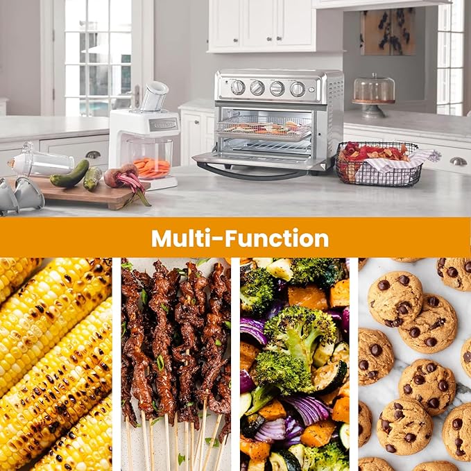 Stainless Steel Air Fryer Basket and Tray,Compatible with Cuisinart TOA-60 TOA-65 TOA-70 Toaster Air Fryer Convection Oven