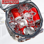 FlowFly Double Layer Cooler Insulated Lunch Bag Adult Lunch Box Large Tote Bag for Men, Women, With Adjustable Strap,Front Pocket and Dual Large Mesh Side Pockets