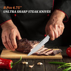 Knife Set，17 Pieces Knives Set with Block for Kitchen ，Dishwasher Safe Razor-Sharp German Stainless Steel Kitchen Knife Set with Ergonomic Handle，with Gift Box