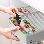 Drawer Organizer Clothes - 3 Set Multipurpose Dresser Drawer Organizer for Adults & Kids, Closet Foldable 10 Cells per Organizer - Non-Woven Fabric, T-Shirts, Baby Clothes, Shorts Organizer - White