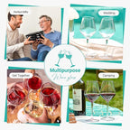 MICHLEY Unbreakable Stemmed Wine Glass 100% Tritan Plastic Dishwasher available Glassware 15 oz, Set of 8