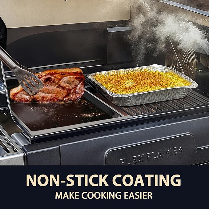 Utheer Nano-Ceramic Half Griddle for Ninja FlexFlame PG300,Professional-Grade Nonstick Half-Size Griddle Plate with Grease Drain,Rust-Resistant,BBQ Breakfast & Camping,Fit Ninja FlexFlame XSKHLFGRIDLE