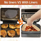 Air Fryer Liners Ninja Accessories,Air Fryer Liners Disposable Paper Air Fryer Parchment Paper Liners Rectangular Air Fryer Accessories Baking Paper (125PCS for Ninja XL)