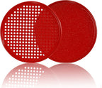 casaWare 2pc 12-inch Ultimate Pizza Pan Set, Nonstick, Ceramic Coated, (1) Solid, (1) Perforated (Red Granite)