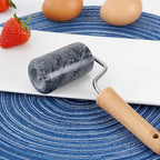 Tianman Rolling Pin Pizza Roller, Marble Roller Non-Stick T-Type, For Cake Baking Tortilla Fudge Pizza Cookies and Other Kitchen Baking Cooking (Type 3 Black).