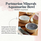 Portmeirion Minerals 6-Inch Serving Bowl, Aquamarine - Stoneware Tableware from Portugal, Reactive Glaze for a One-of-a-Kind Design, Microwave & Dishwasher Safe - Ceramic Serveware for Kitchen