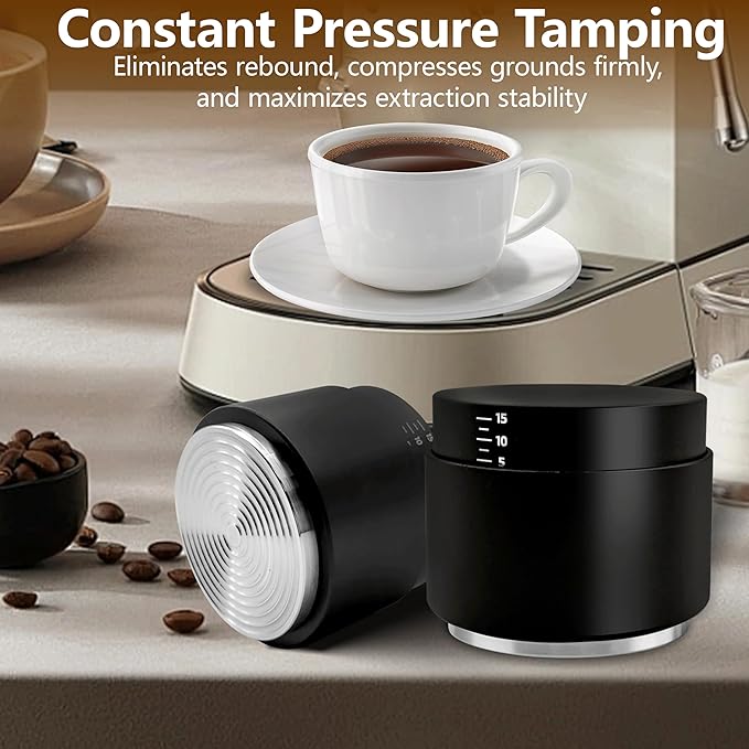 58mm Espresso Accessories Kit, 3-in-1 Coffee Distributor and Tamper, WDT Tool Espresso Distribution Tool Set Fits Espresso Coffee Machines and 58 mm Portafilters Accessories (58mm)