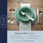 Roberts & Belk 20-Piece Amelia Satin Silverware Set – Flatware for 4 – Satin Matte Stainless Steel Utensils with Knives, Forks & Spoons