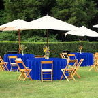 sancua Royal Blue Round Tablecloths 90 Inch, 6 Pack - Circle Fabric Table Cloth for July 4th Independence Day Wedding Party Banquet Birthday, Washable Polyester Table Cover (Fit 30-72 Inch Tables)