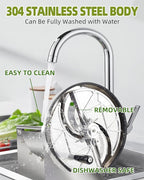 Commercial Manual Vegetable Fruit Slicer - 0.2-13mm Adjustable Thickness, Stainless Steel Manual Vegetable Cutter Machine with 2* Extra Blades for Slicing Fruit Potato Lemon Onion Cabbage Tomato