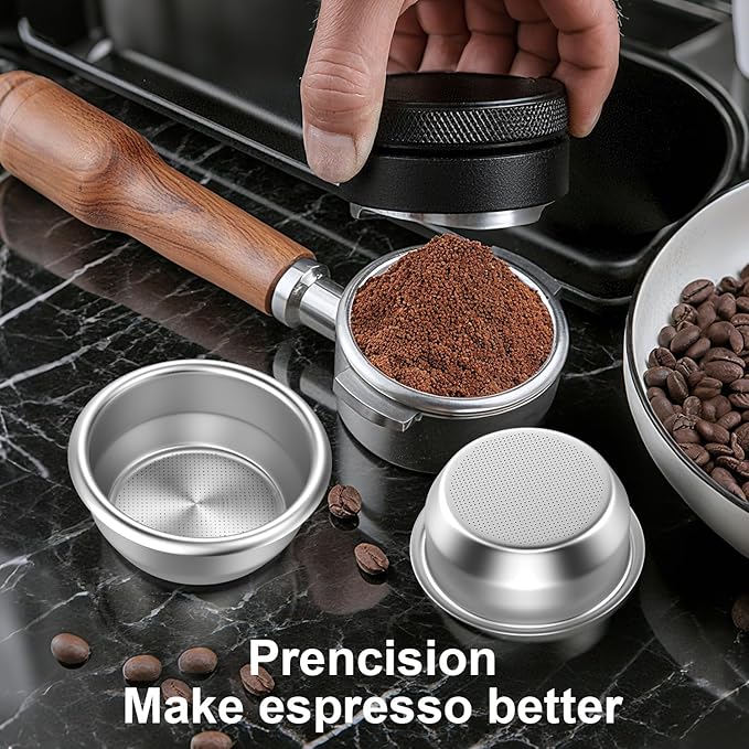 58mm Portafilter Basket Two Cup-Single Wall Filter Basket Stainless Steel Coffee Portafilter Basket Espresso Filter Basket (58mm)