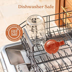 SMIRLY 64 oz Mason Jar Pitcher,Glass Pitcher with Wide Mouth,Water Jug with Double Leak Proof Lid for Iced Coffee,Hot Water,Breast Milk