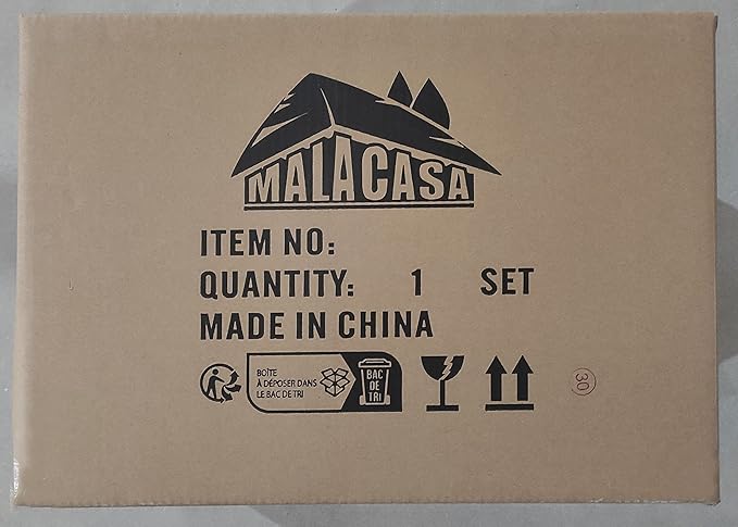 MALACASA Dinnerware Sets, 24-Piece Porcelain Square Dishes, Grey White Ceramic Dish Set for 6, Chip and Scratch Resistant Plates and Bowls Sets, Series ELISA