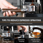 54mm Bottomless Portafilter with 3 Ear, Barista Espresso Portafilter with Stainless Steel Basket and Rosewood Handle, Compatible with Breville 54mm Espresso Machines (Black Rosewood)