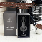 WDT Tool Espresso with Magnetic Mount for easy, clutter-free storage. 8 Needle Espresso Distribution Tool in sleek aluminum. WDT Espresso Distributor comes in a Gift Ready Box.