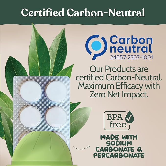 Roobi Cleaning Kit Compatible with Nespresso Vertuoline. Includes 1 Reusable Pod & 12 Cleaning Tablets. Carbon Neutral Vertuoline Cleaner Kit. 1 Year Supply.