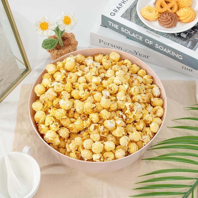 Hioasis 8 Pack Easter Plastic Serving Bowls 128oz Pink Plastic Bowls Heavy Duty Disposable Serving Bowls for Party Snack & Salad & Candy & Bar Buffet & Easter