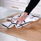 All-Clad Solid & Coordinate Kitchen Towels: Highly Absorbent, Super Soft Long Lasting 100% Cotton, 17" x 30" Tea Towels for Cleaning & Drying Dishes, Pans, Glassware, Countertops, 4-Pack, Black