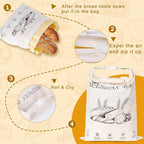 2-Pack Reusable Beeswax Bread Bags for Sourdough & Homemade Bread，Cotton Waxed Bags Keeps Fresh Longer(Navy Loaf)