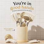 SMIRLY Kitchen Utensils Set, 26PCS Silicone Cooking Utensils Set, Spatula Set with Holder, Stainless Steel Kitchen Gadgets for Home and Kitchen