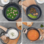 10Pcs Pots and Pans Set,nonstick Cookware Set Kitchen Cooking Set,Non-toxic Healthy Granite Induction Cookware Sets with firm heat-resistant handle(PFOA Free)