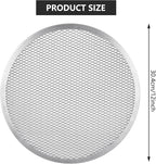 3 Pcs 12 Inch Pizza Screen, Restaurant-Grade Aluminum Alloy Pizza Baking Screen, Seamless Round Pizza Screen Non Stick Mesh Net Baking Tray Cookware Kitchen Tool For Oven, BBQ
