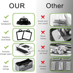 25-in-1 Vegetable Chopper with 13 Blades - Mandoline Slicer -Food Chopper w/Container - Cheese Grater - Veggie Salad Onion Chopper - Kitchen Gadget - Home Essentials - Kitchen Accessories