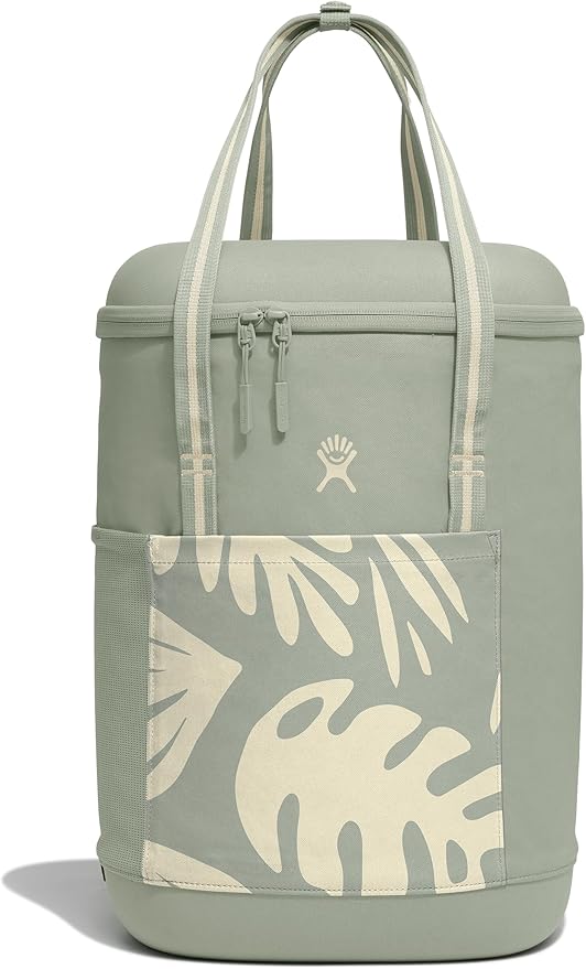 Hydro Flask Cooler Backpack for Beverages - Insulated Soft Travel Lunch Bag - 20 L Capacity in Botanical Bliss Green