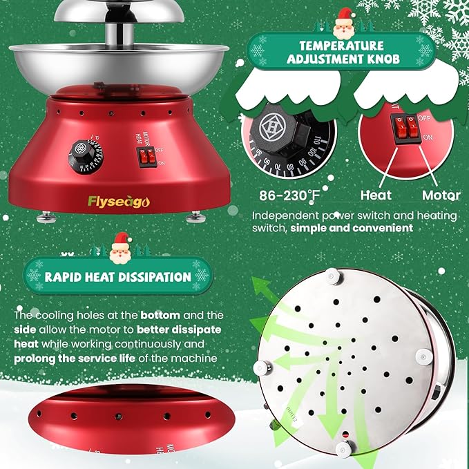 Chocolate Fountain Commercial Hot Chocolate Fondue Tower 5 Tier 7-Pound Large Capacity Stainless Steel Chocolate Melting Heating Machine for Nacho Cheese Liqueurs Party Wedding (Vintage Red)