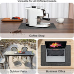 Myir JUN Dual Sided Placemats, Faux Leather Set of 8 for Dining Table, Non-Slip Washable Heat Resistant Indoor Outdoor Table Mats (Gray Light Blue)