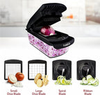 Fullstar The Original Pro Chopper - Vegetable Chopper and Spiralizer, Food Chopper with Container, Fruit Slicer, Kitchen Gadgets & Accessories, Home Essentials (4 in 1, Black)