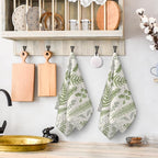 Cute Botanic Dish Towels for Drying Dishes, Absorbent Decorative Sage Green Herbs Leaves Kitchen Towels,Hand Towels Tea Tewels for Kitchen Baking Bar Bathroom Decoration
