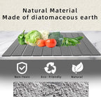 Stone Drying Mat for Kitchen Counter, Collapsible Dish Drying Mat, Fast Drying Diatomaceous Earth Dish Drying Mats, Water Absorbent Diatomite Kitchen Mat （Dark gray, small size）