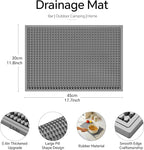 2 Pack Bar Mat, Home Bar Tool Drying Mats, Bar Accessories for The Home Bar Set 18''x12''（Gray） for Bars, Outdoor Camping, Bar for Home