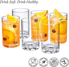 Amazing Abby - Liberty - 10-Ounce Plastic Tumblers (Set of 6), Drinking Glasses, Reusable Cups, BPA-Free, Shatter-Proof, Dishwasher-Safe (Made of Plastic, NOT Glass)