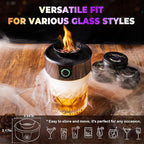 Electric Whiskey Smoker Kit with Torch, Best Whiskey Gifts for Men, 6 Wood Chips – Infuse Rich Smoky Flavors in Bourbon Old Fashioned & Cocktails, Birthday Gifts for Dad, Husband (Butane Not Included)