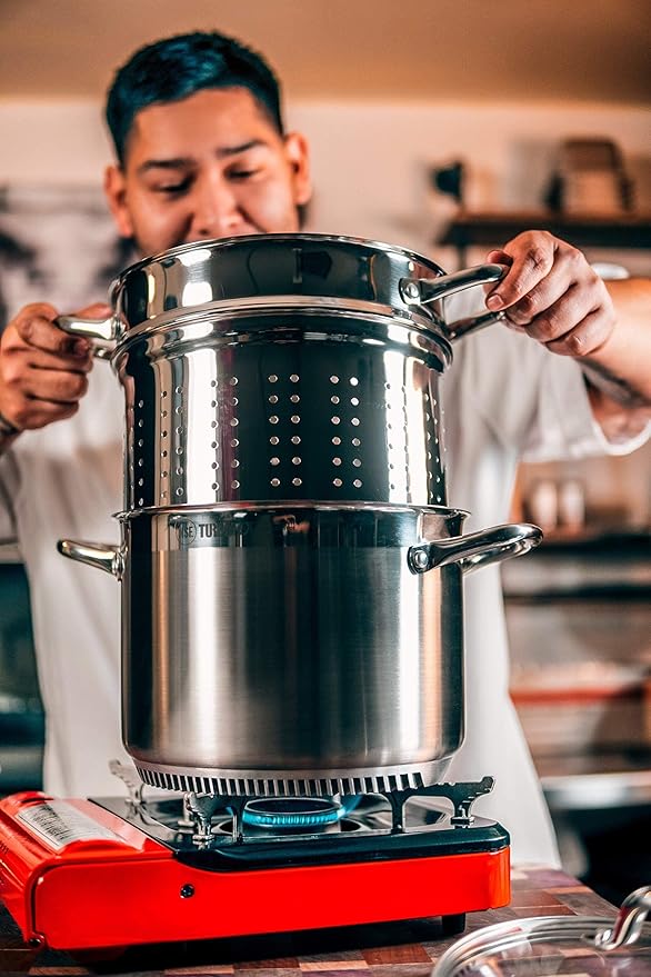 FreshAir Stainless Steel 8Qt Turbo Steamer/Pasta Cooker