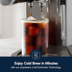 De'Longhi Dedica Duo Compact Espresso Machine - Cold Brew Coffee Maker with Milk Frother Wand- for Espresso, Hot & Iced Coffee, Cappuccinos, Lattes & Home Barista Brewing, Stainless Steel