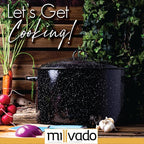 Granite 21 Qt Stockpot, Nonstick Soup Pot With Lid, Speckled Enamel Ware Cookware, Large Stock Pot For Boiling and Cooking, Big Granite Cooking Pot for Stovetop, Campfire, Outdoor Stove